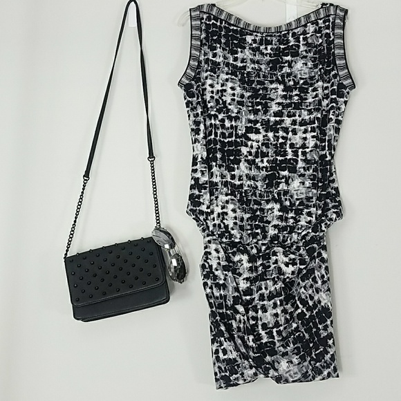 bcbg black comb dress